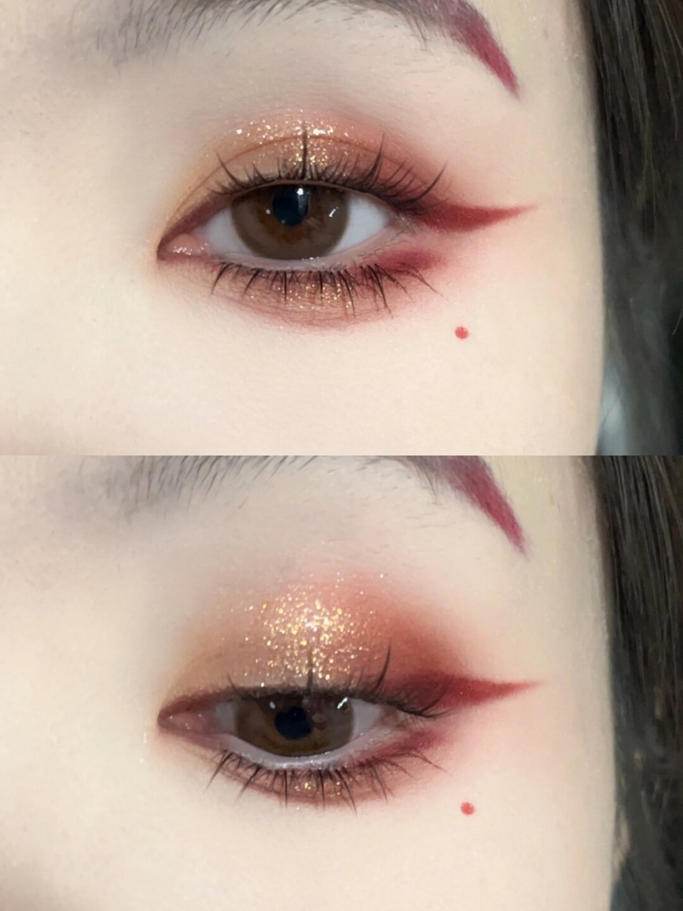 新年开运红丝绒眼妆  95新年锦鲤开运妆简洁版来啦!