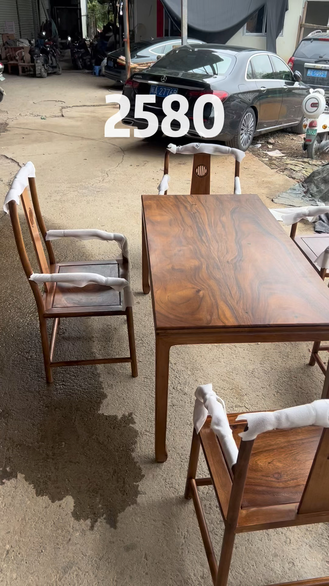 南美胡桃木茶桌茶台源头工厂,榫卯工艺,全实木木蜡无异味2580