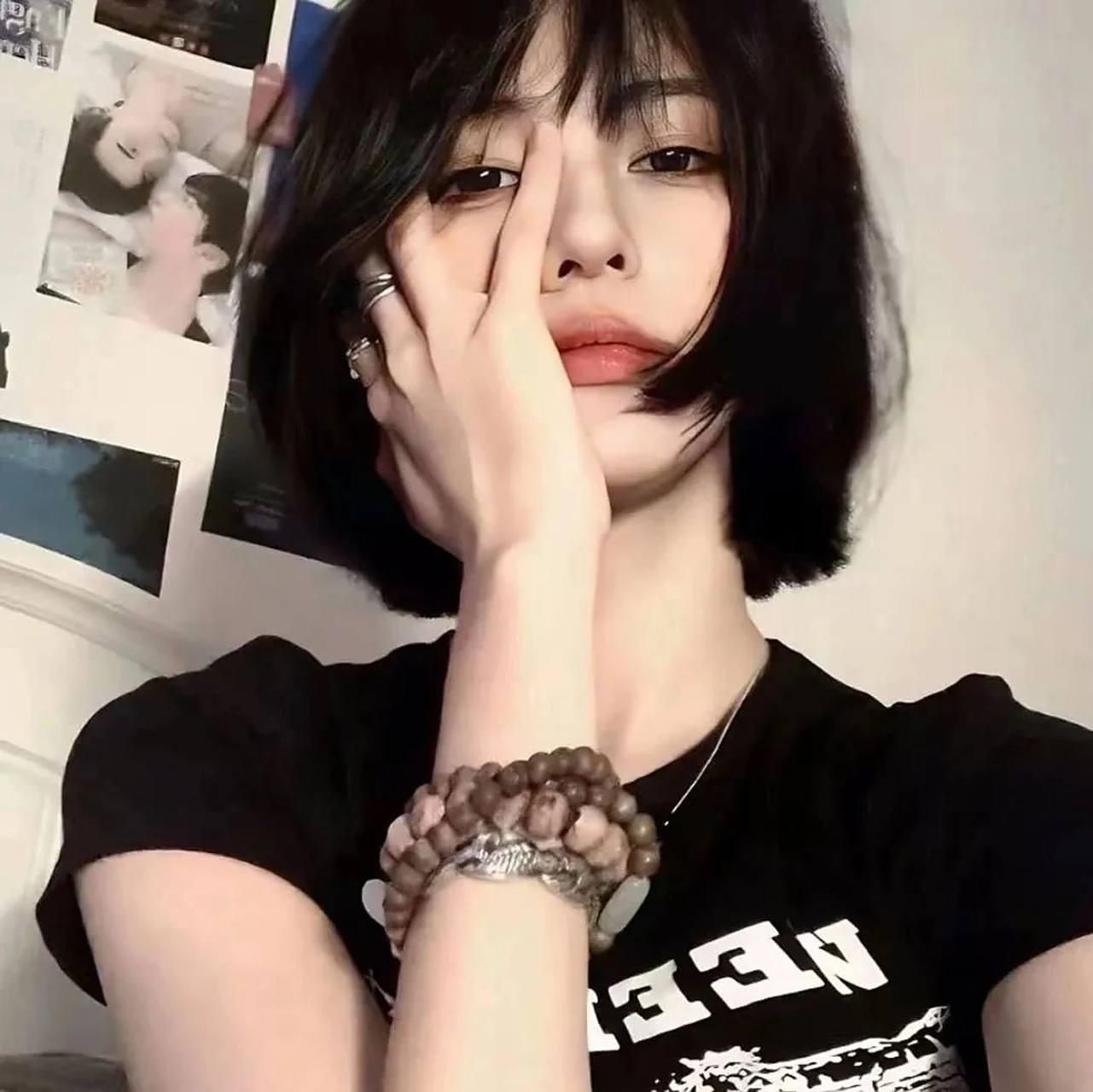 慵懒見个面i wechat短发女头