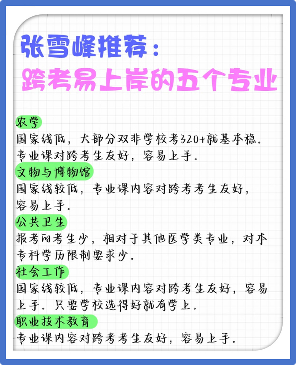 张雪峰推荐容易上岸的专业考研党必看哦!