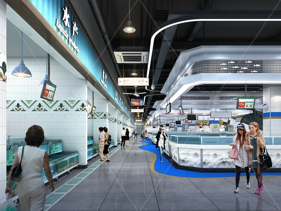 智慧农贸市场设计丰城市新城中心菜市场案例