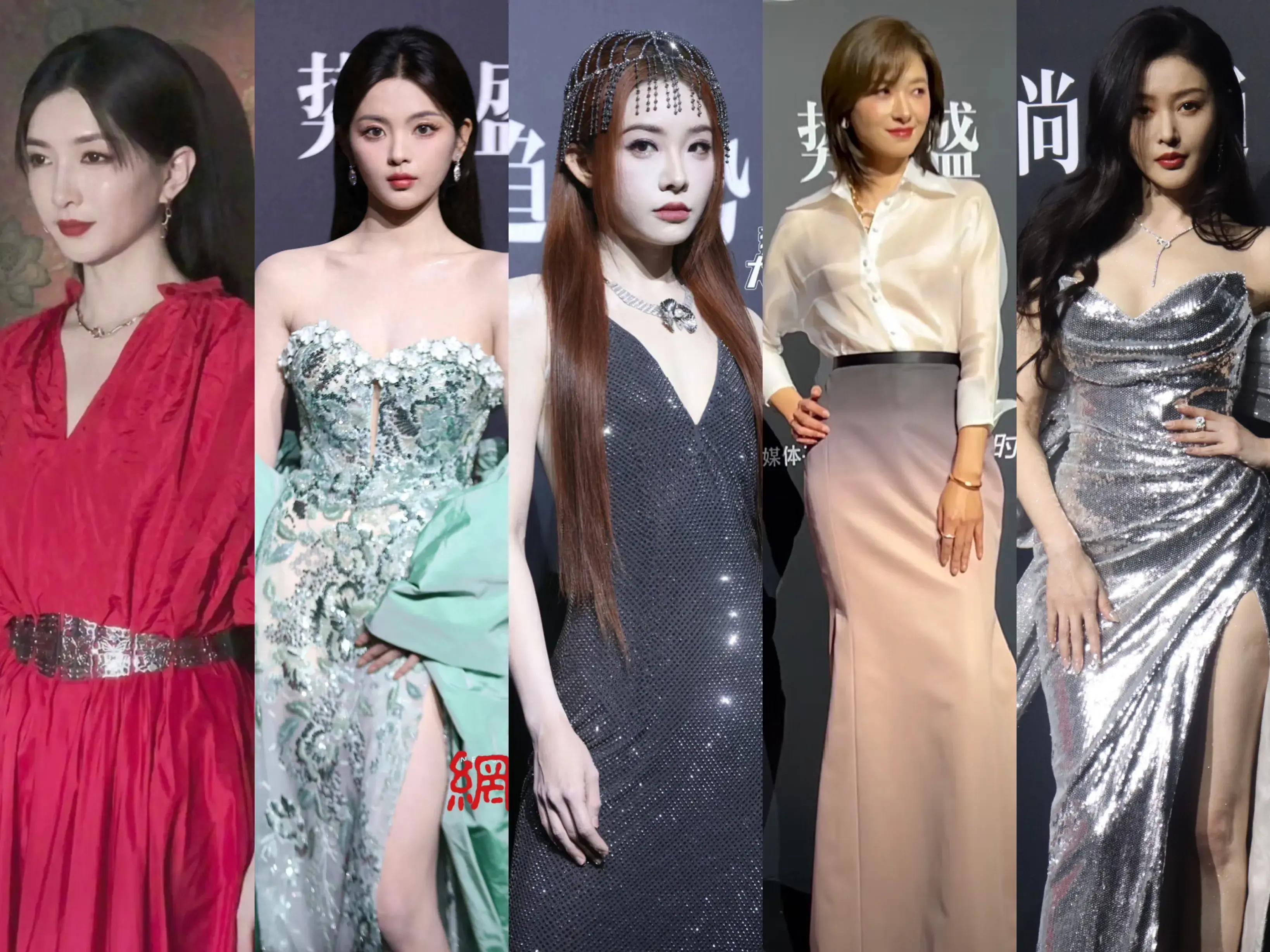 女星费加罗红毯曝光张雨绮苗条微露赘肉