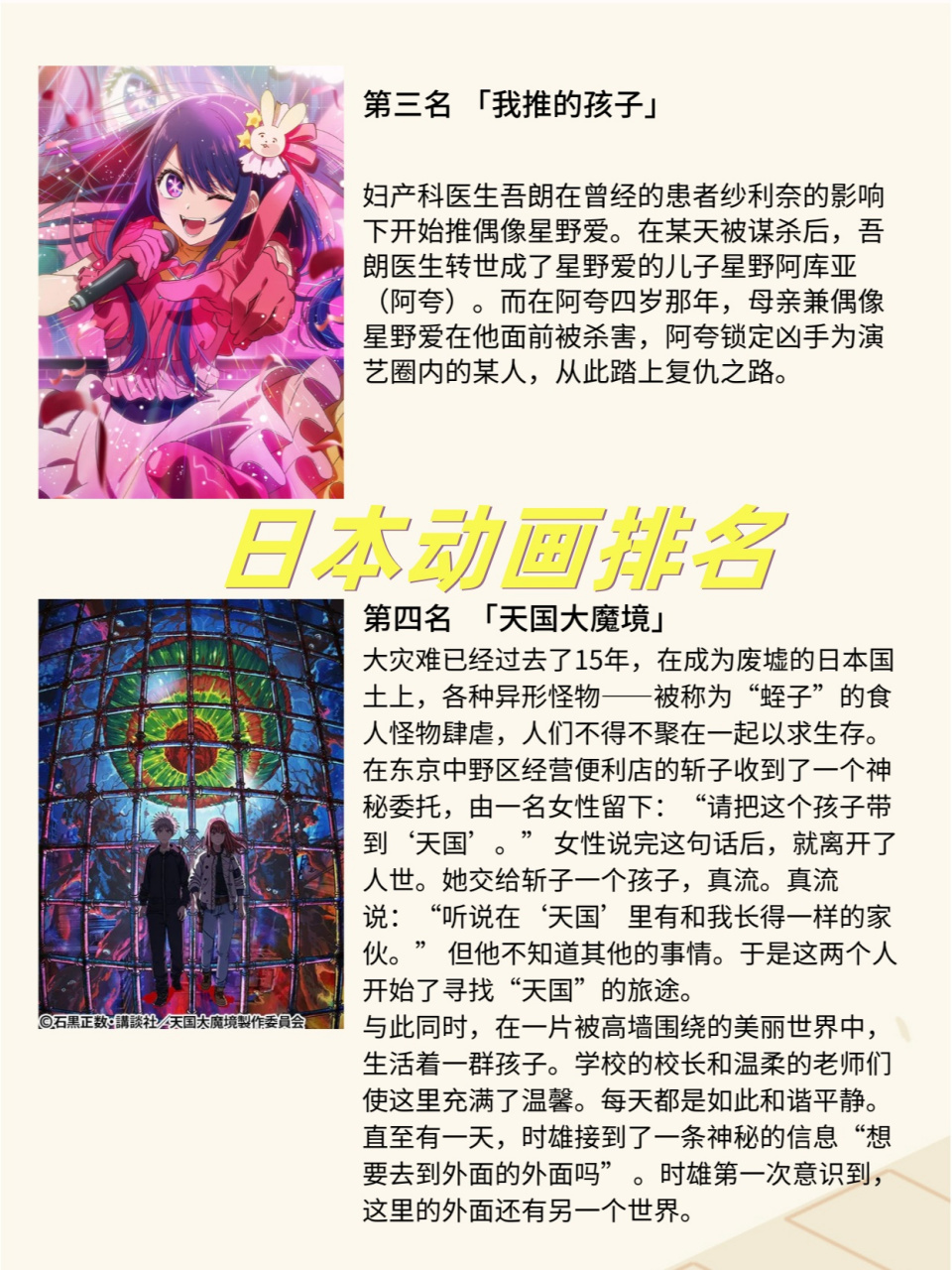 日本动画排名  78第四名:「天国大魔境」0290