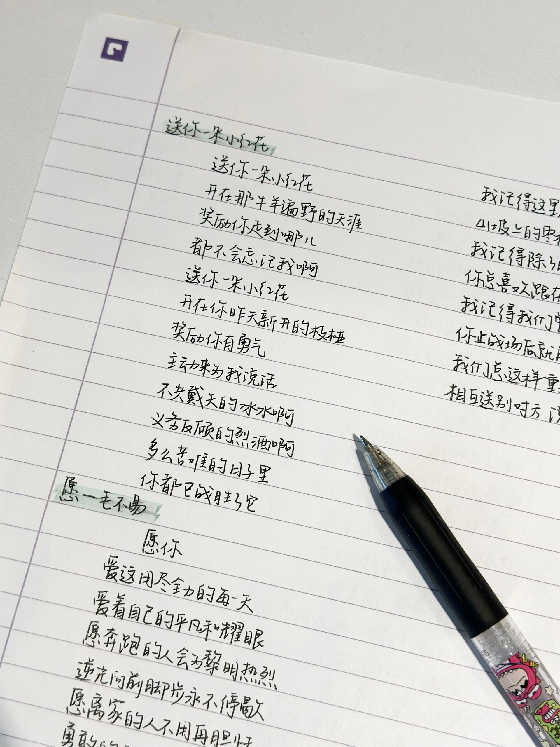 那些关于爱和勇气的歌词