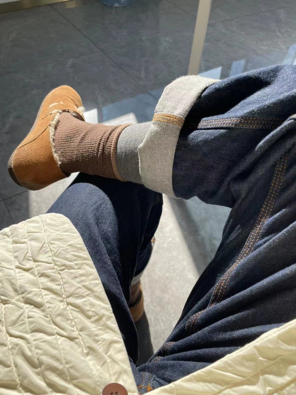 上班日常 跷二郎腿合集  90在办公室,一坐就是一整天,怎么能不来个
