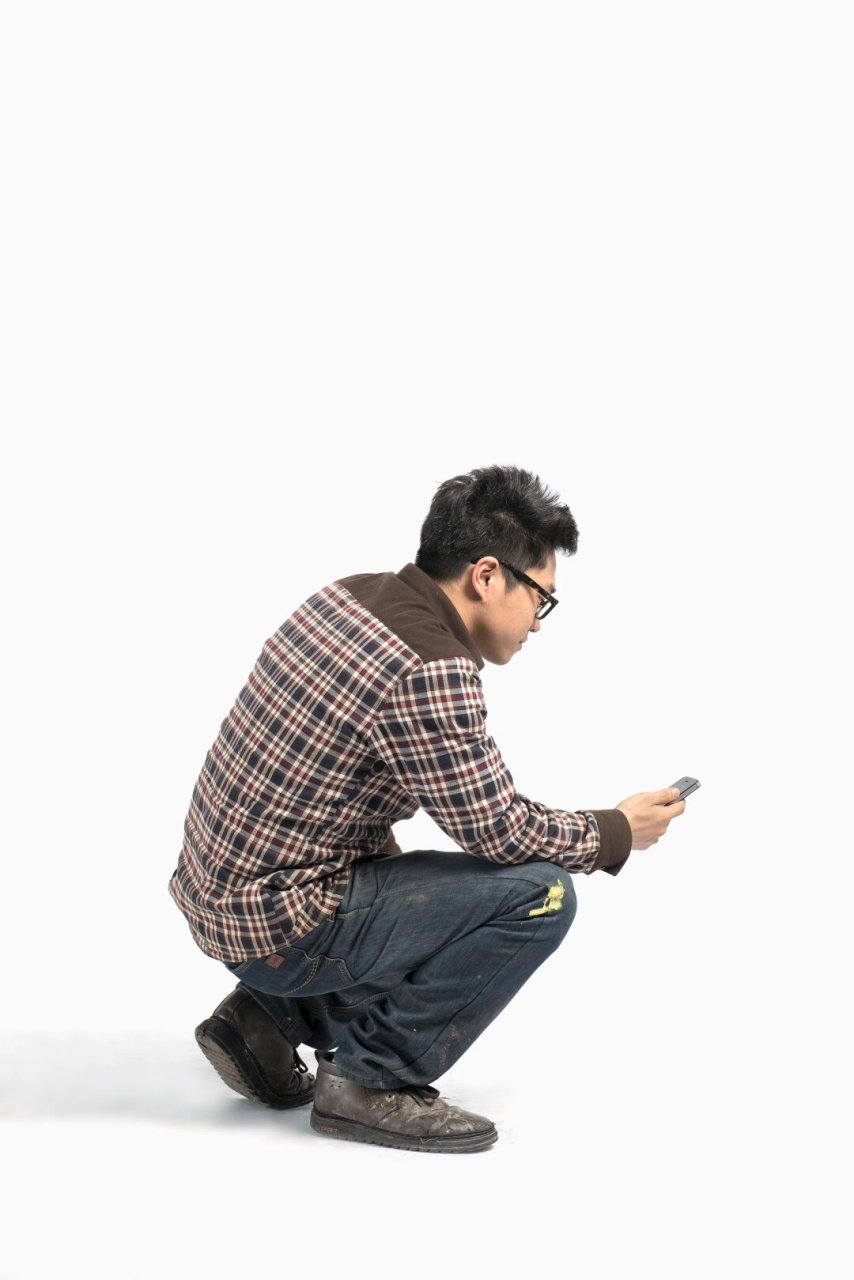 蹲姿可用素材  蹲姿素材是摄影,绘画和设计等领域中常用的参考资料