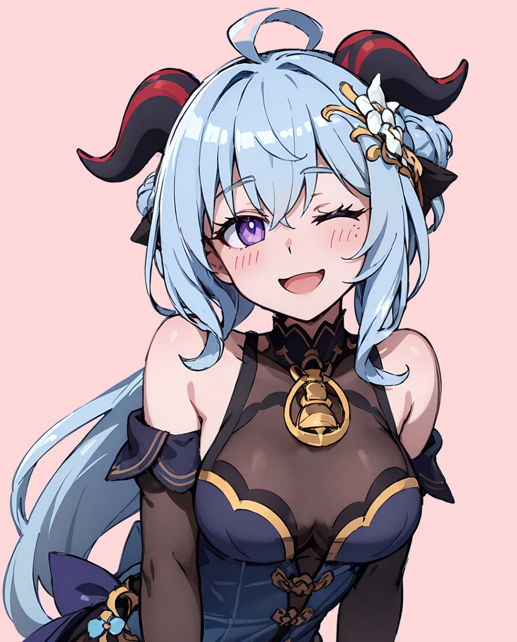 是"麒麟神兽"甘雨姐姐呀～#原神# #动漫美图