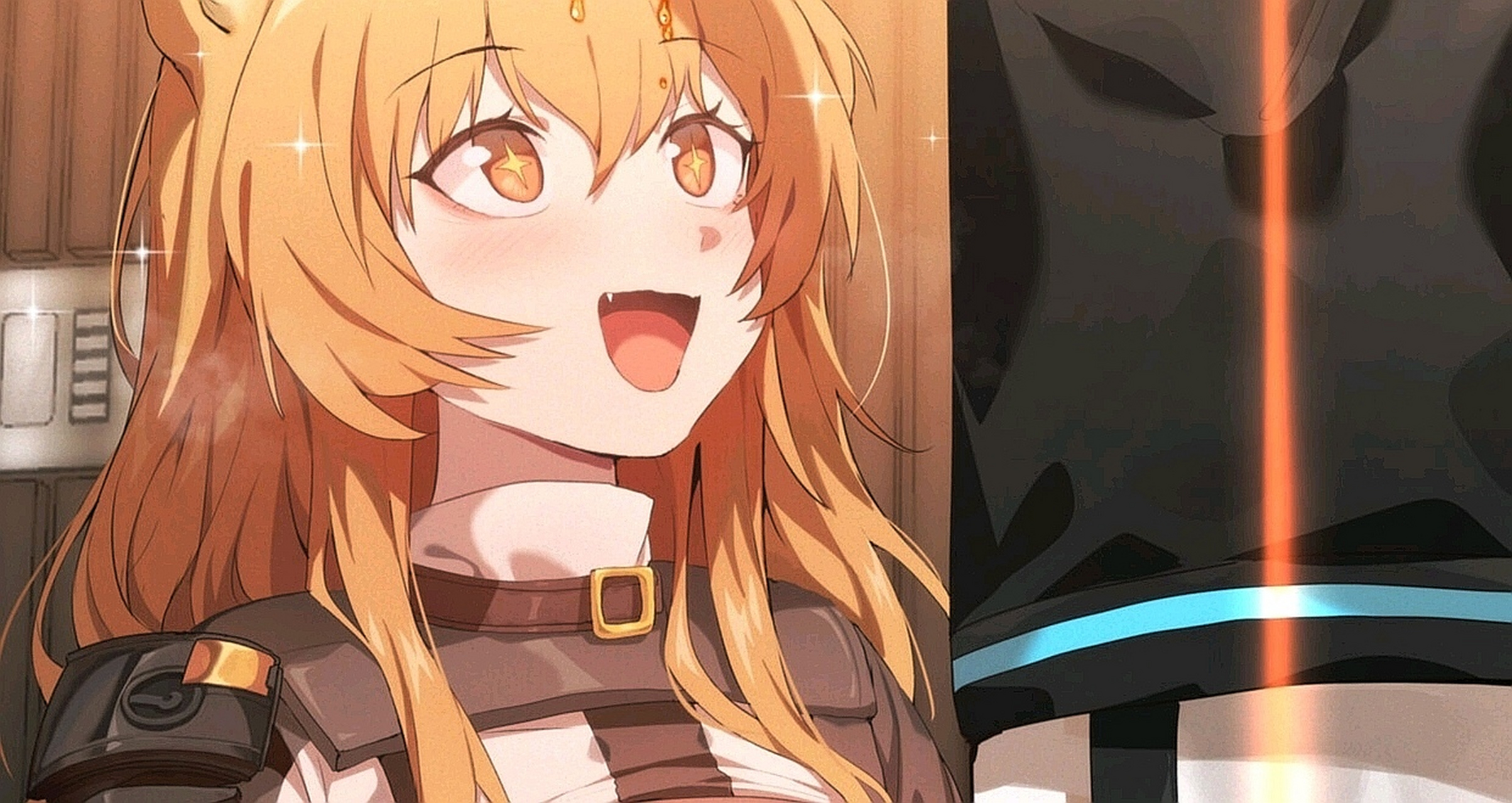 明日方舟# 小刻看到好吃的就会两眼放光[滑稽]