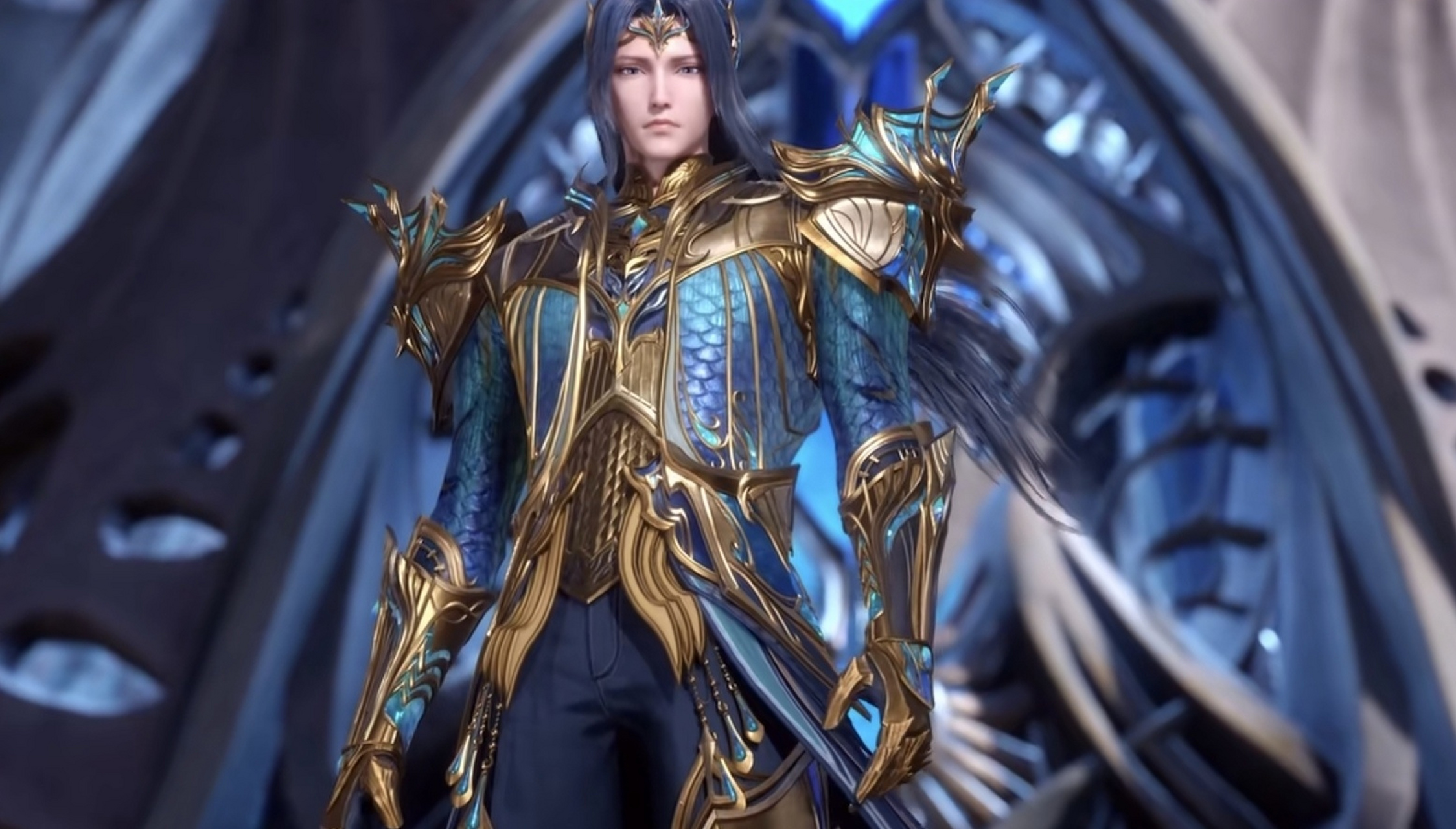 这是成神后的唐三,还是成就的双神,一个海神一个修罗神.