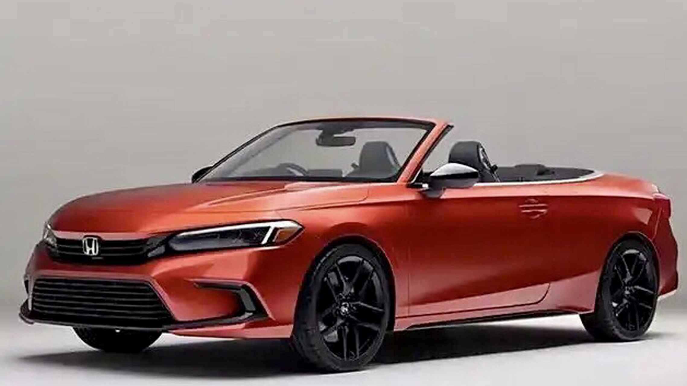 双开门敞篷版的新款本田思域,外观挺时尚,挺潮流!