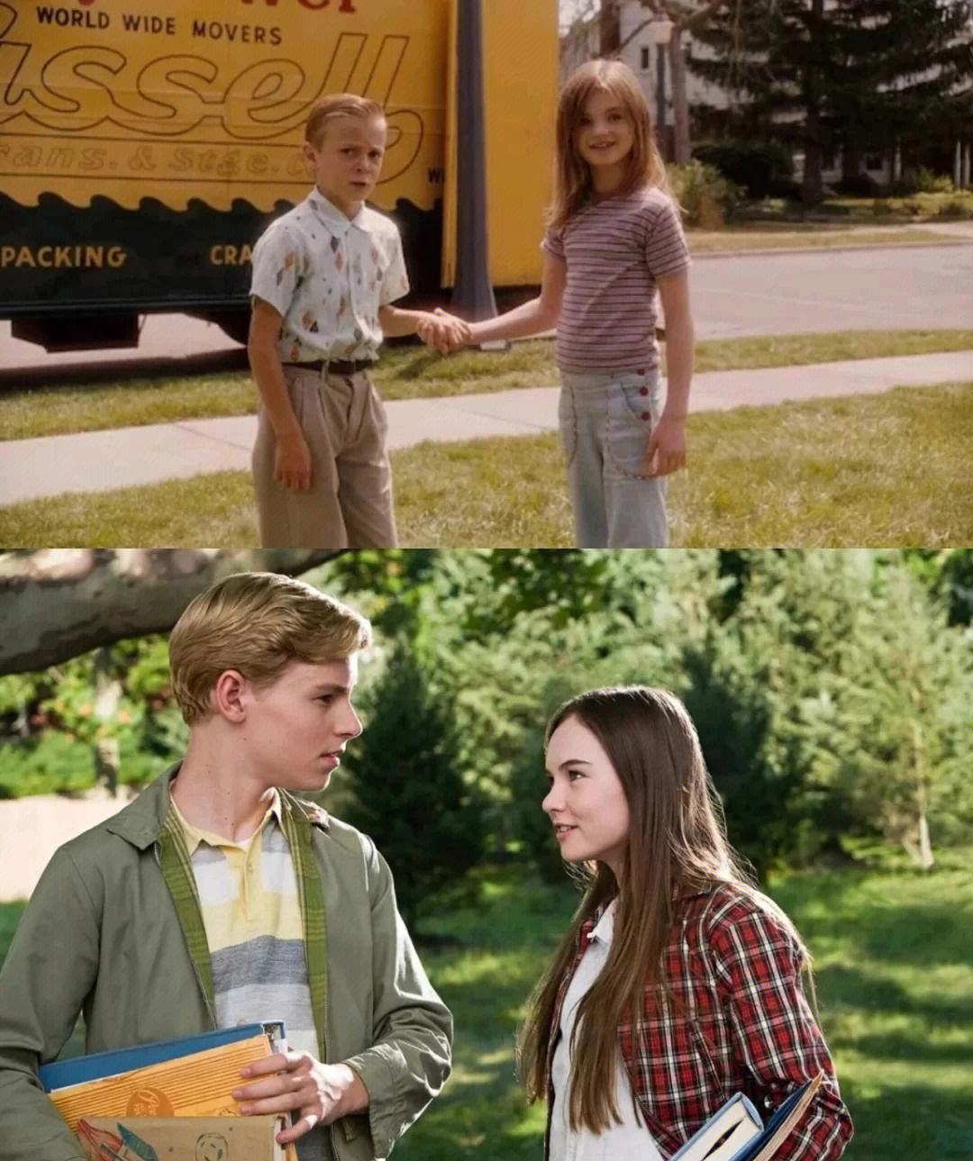 学生们和老师一起观看电影《怦然心动》