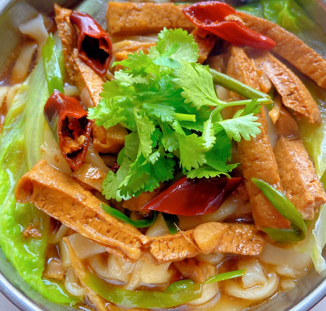 豆腐丝炝锅面～巨巨巨好吃!