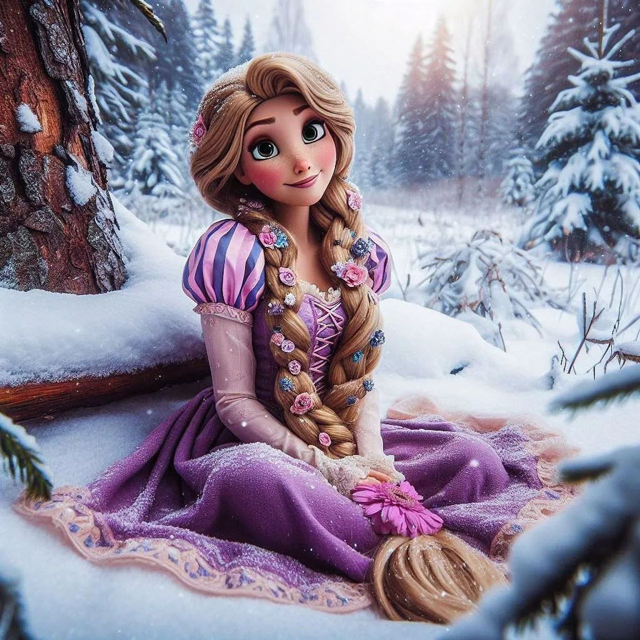 当人工ai遇上迪士尼公主,让你对童话里的公主又多了一份唯美的幻想