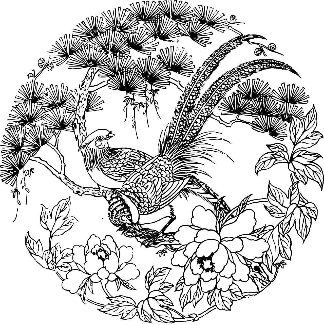松鹤,是苏绣中常用的吉祥组合