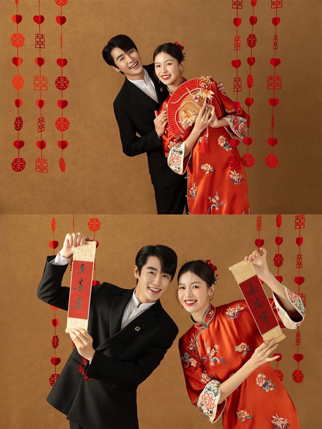 全家夸赞的新中式婚纱照  俏皮喜庆太甜啦  看这里!