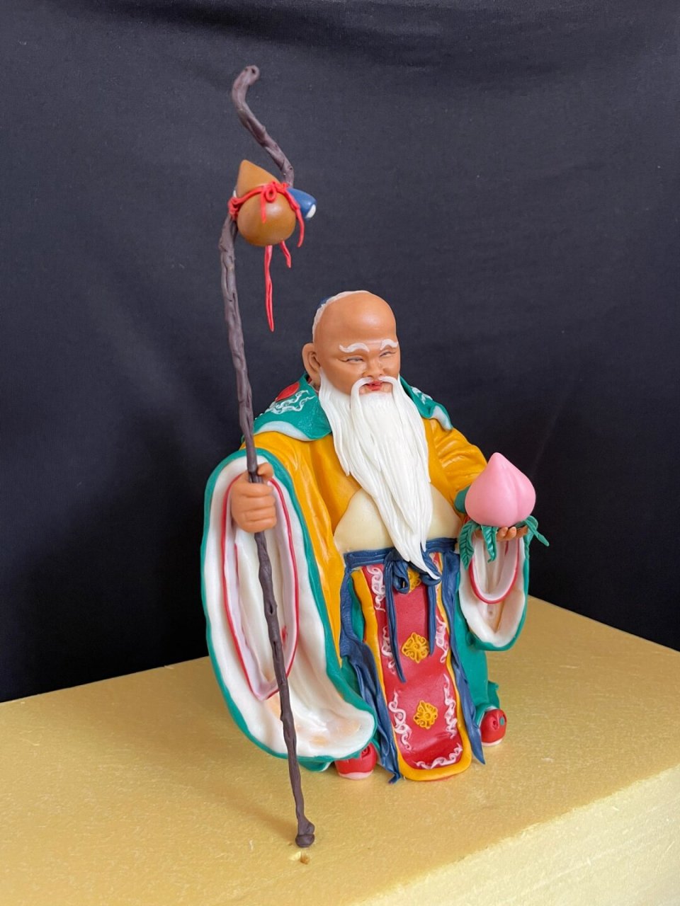南极仙翁 寿星  96 面塑,作为非遗文化的一种,更是承载着中华民族的