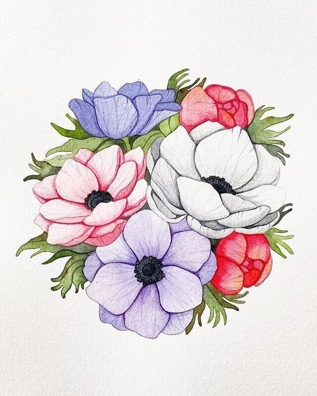 一组清新风格水彩手绘作品  91 当你看到这组清新风格的水彩手绘