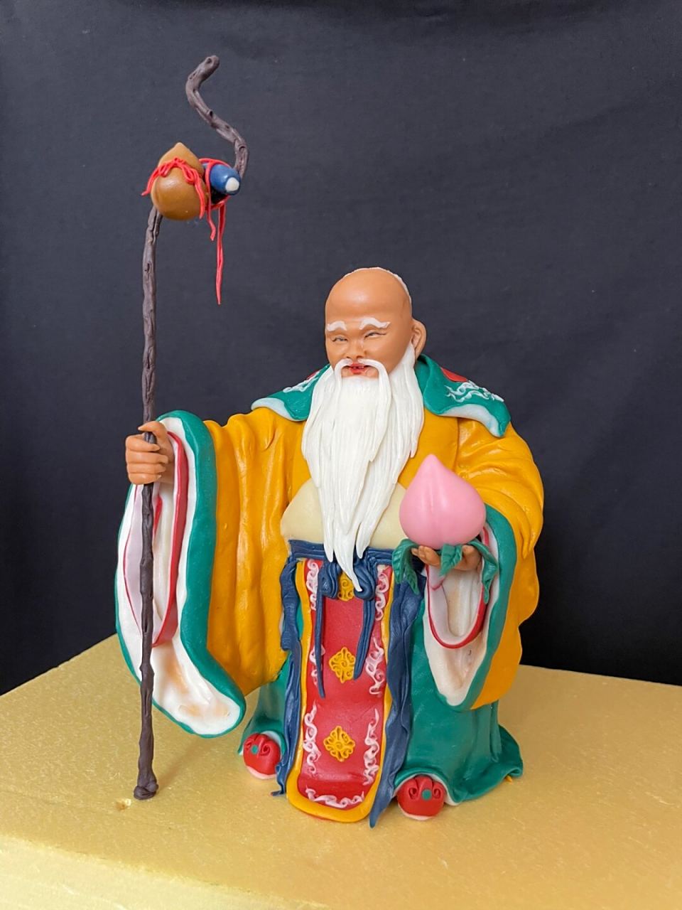 南极仙翁 寿星  96 面塑,作为非遗文化的一种,更是承载着中华民族的