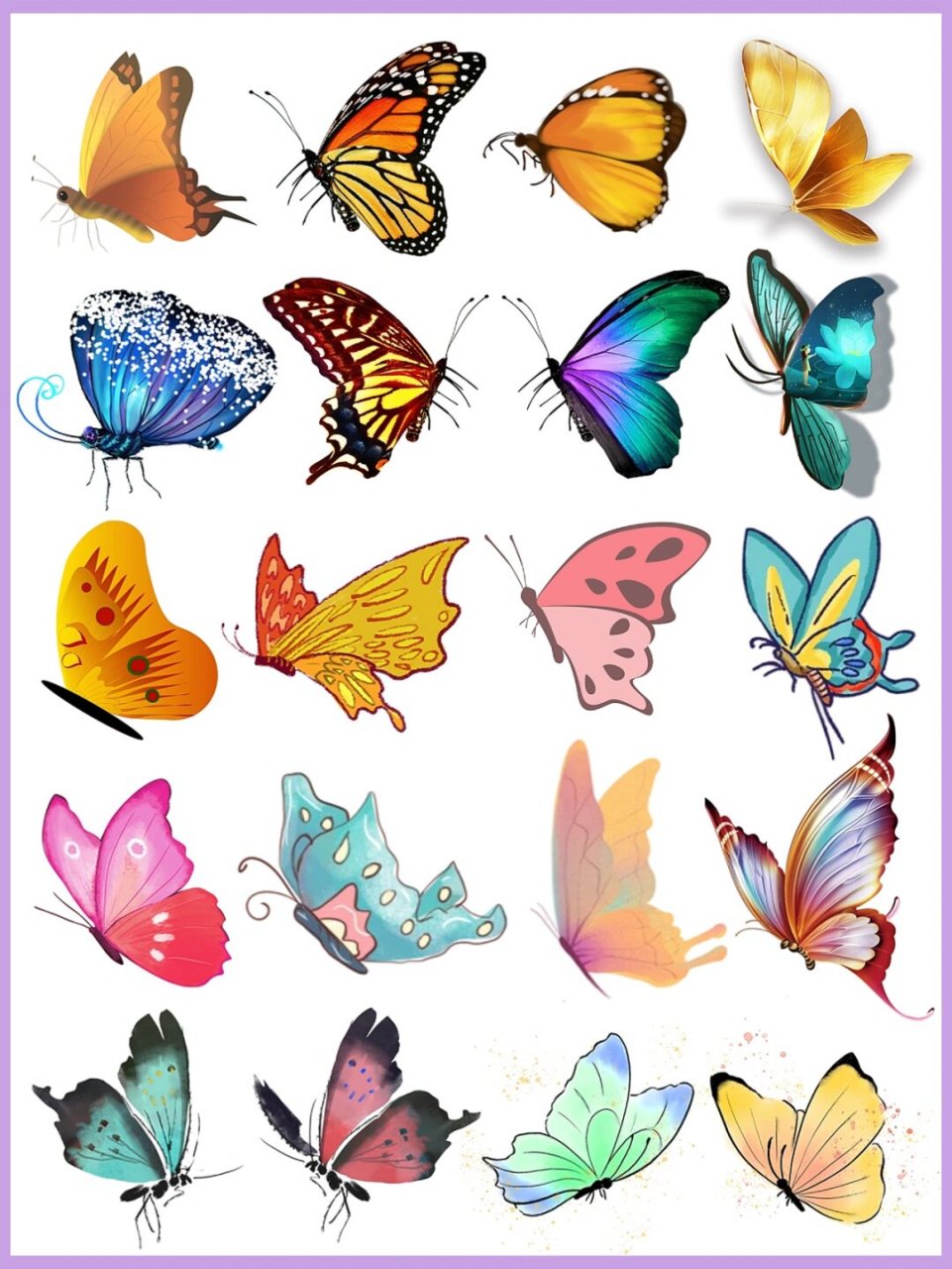 实用唯美免抠蝴蝶元素