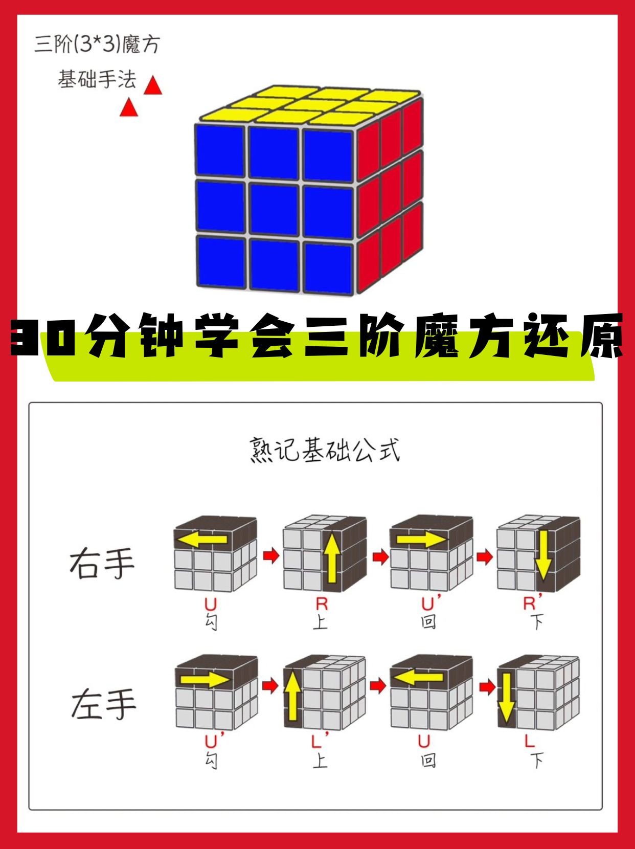 魔方还原最简单的方法