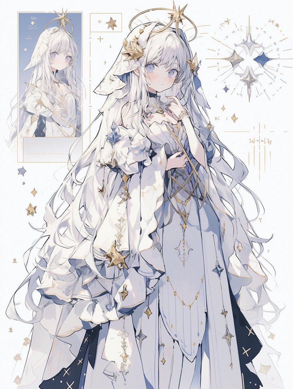 角色设计9|纯白圣女  96 立绘欣赏:今日为大家带来的是一位令人心醉