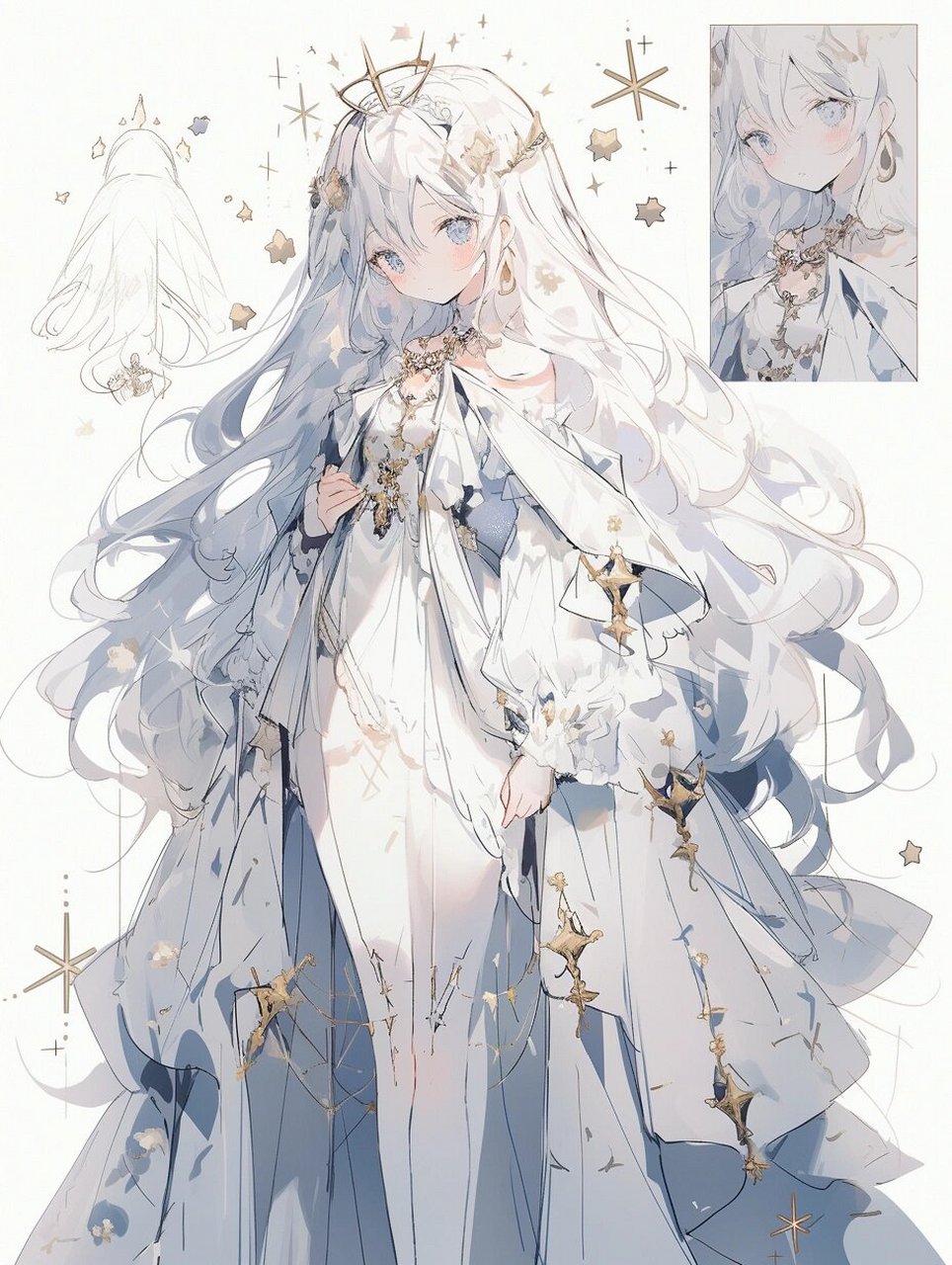 角色设计9|纯白圣女  96 立绘欣赏:今日为大家带来的是一位令人心醉