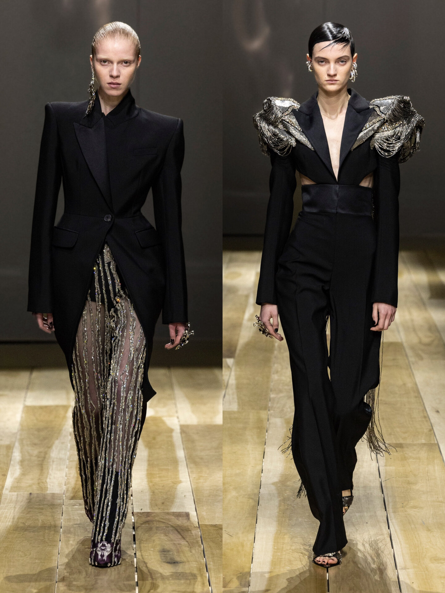 《alexander mcqueen》fw23 巴黎时装秀莎拉·伯顿的解剖学剪裁