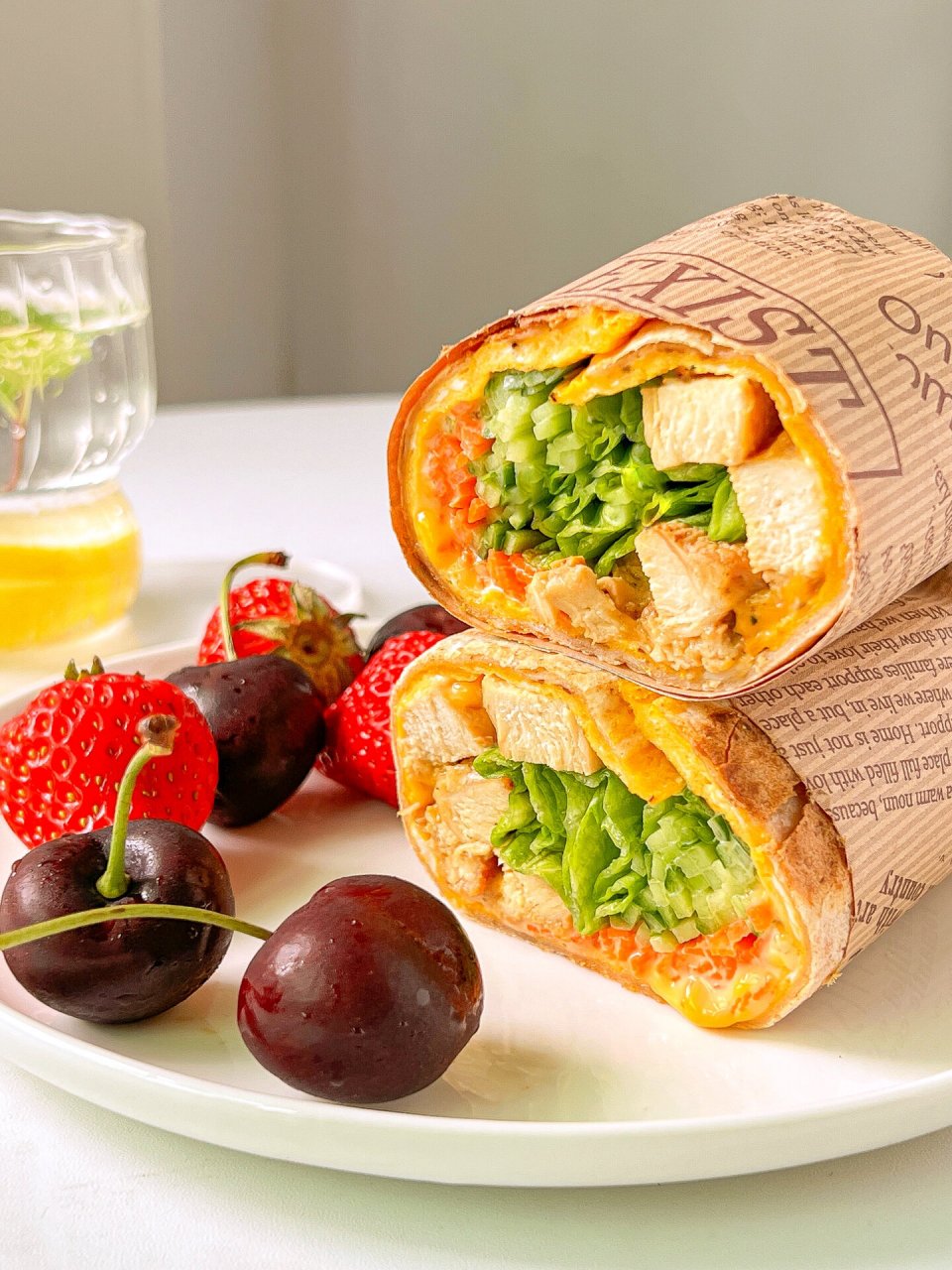 减脂餐|全麦蔬菜鸡肉卷饼低卡饱腹巨好吃 减脂餐我爱吃简单美味的卷饼