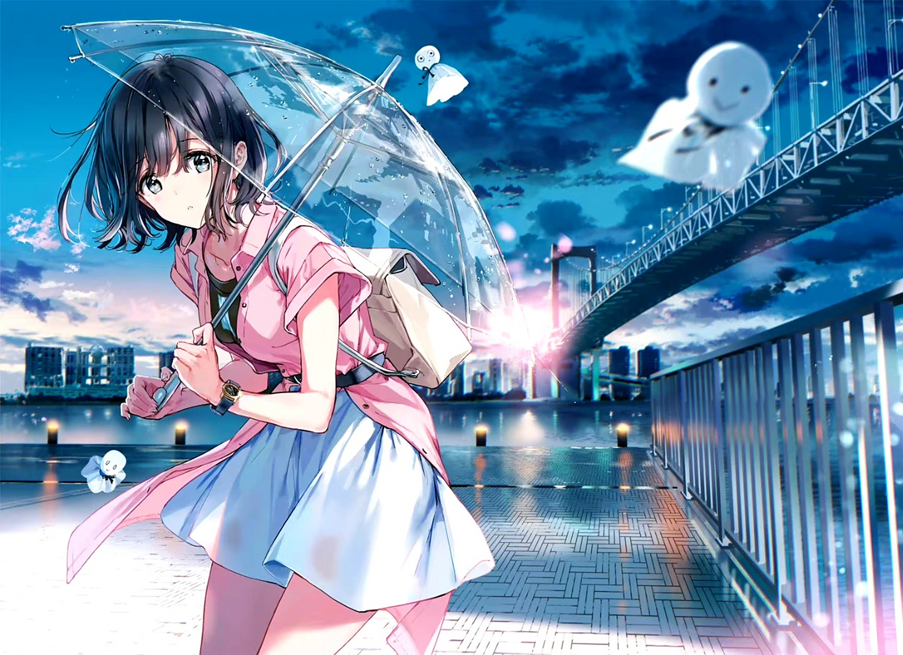 分享一组动漫人物插画作品,用绚丽的色彩描绘美丽可爱的少女角色,画面