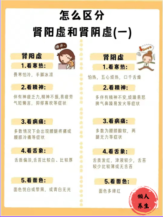 怎么分辨肾阴虚还是肾阳虚(怎么分辨肾阴虚还是肾阳虚都是什么原因)