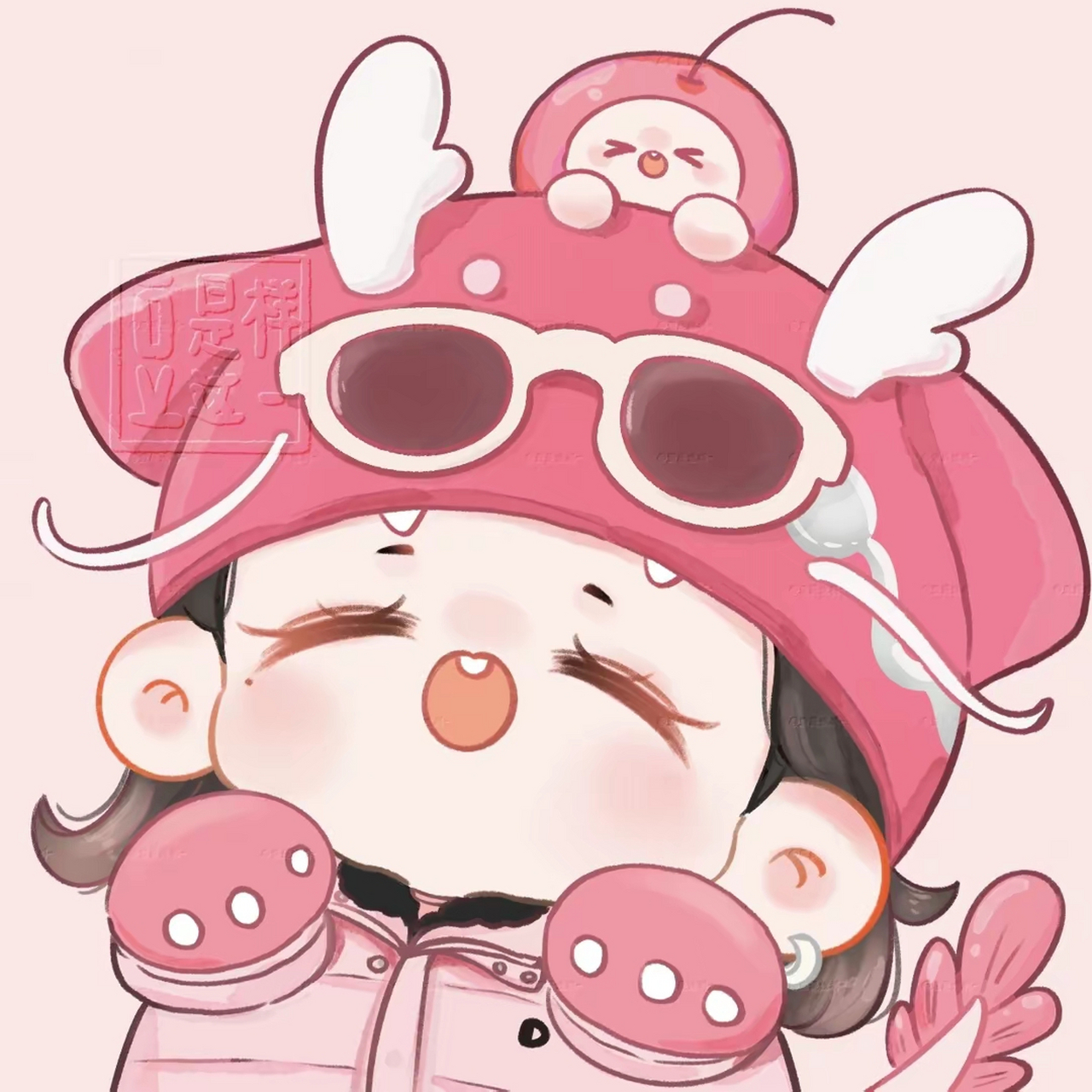 粉色头像,开心就好,其他都不是事