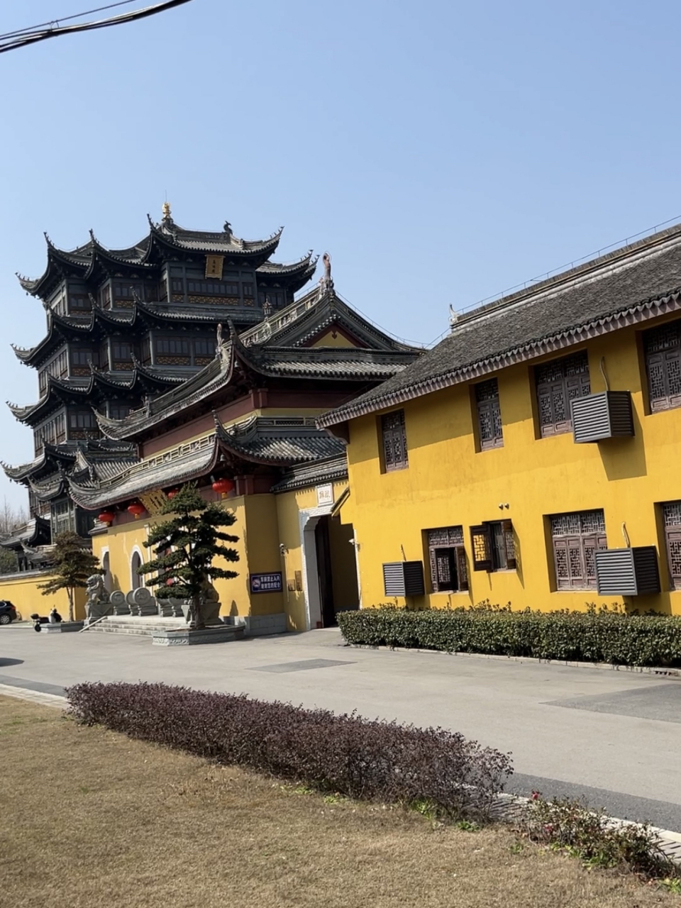 这里是位于青浦区东团村的庄严寺,它耸立在附近村子的菜地上,既庄严