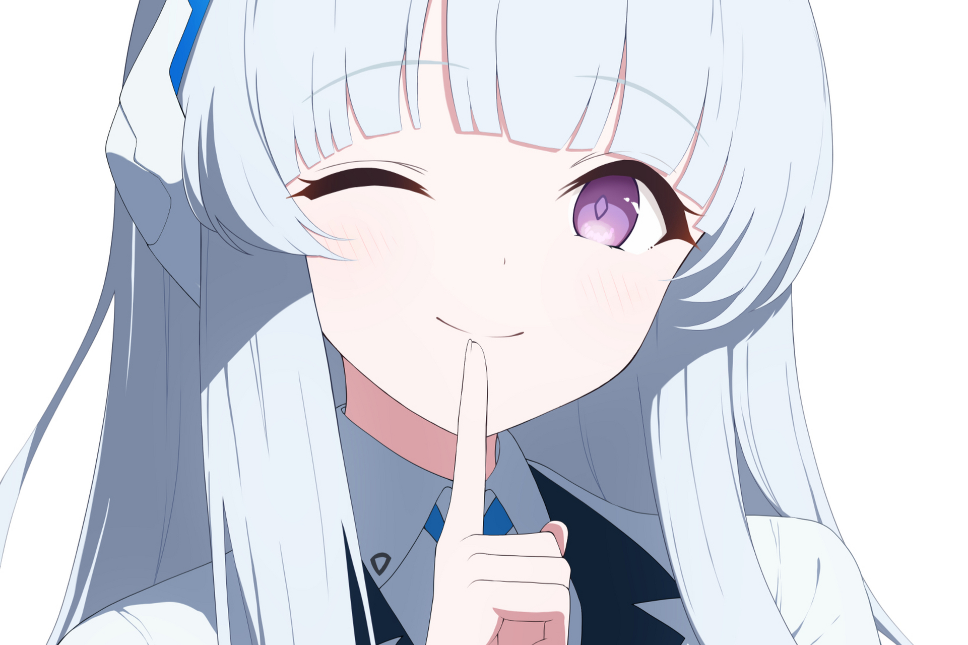 诺亚,16岁白羊座女生,白发紫瞳,醒目非凡.