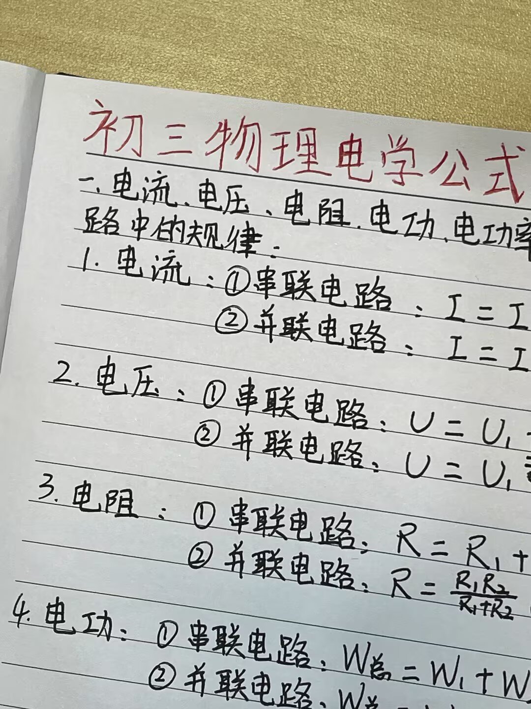 今天给大家带来初三物理电学公式的总结,这可是中考物理的重中之重
