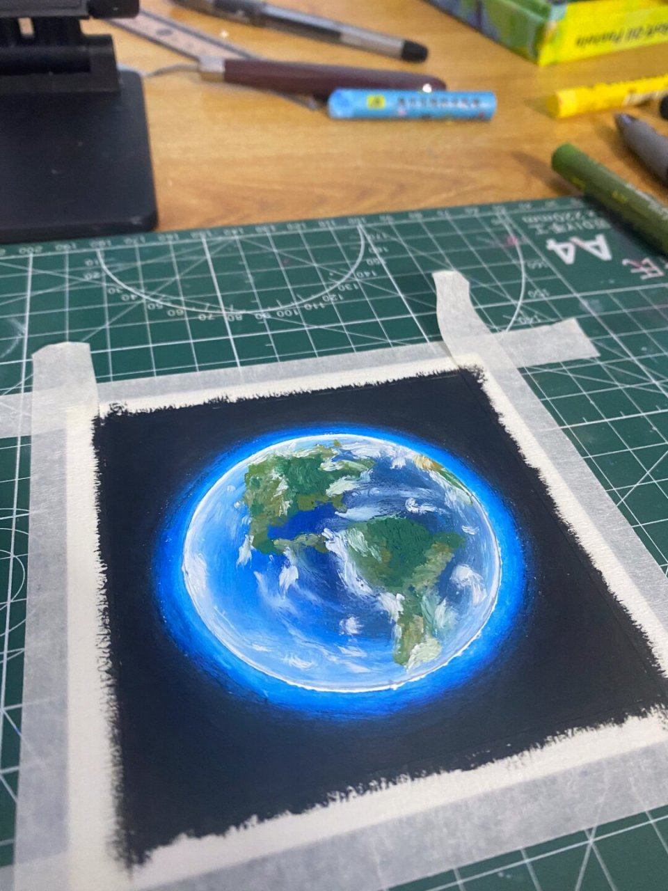 油画棒画|地球    96 当油画棒与纸张相遇,奇妙从此开始.