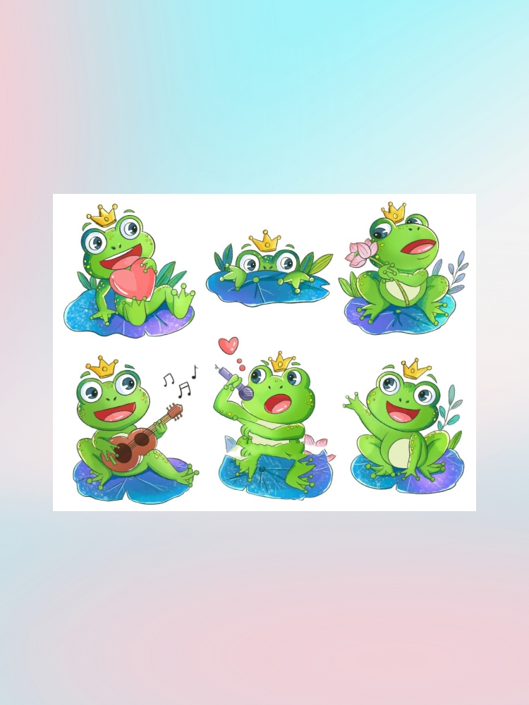 那么,这些超可爱的卡通青蛙素材绝对是你的首选!
