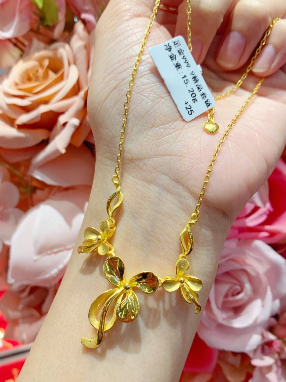 绝美花花黄金项链,你值得拥有!