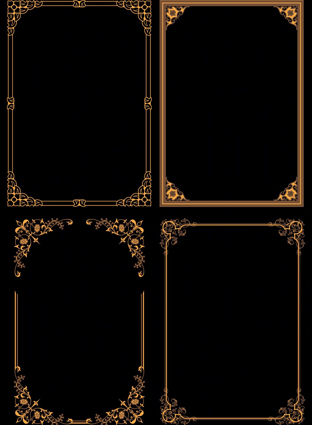 这些欧式边框不仅适用于海报设计,还能用于名片设计