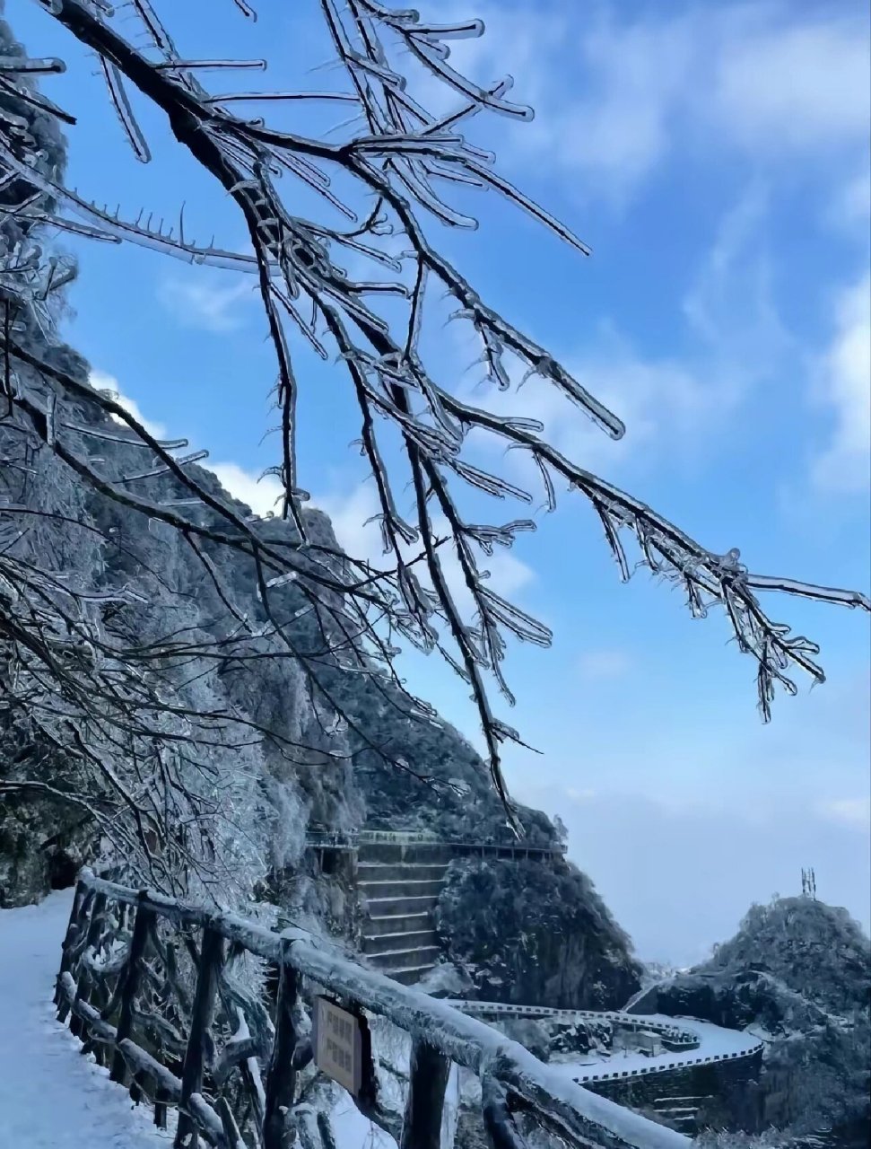 张家界冬天雪景图片图片