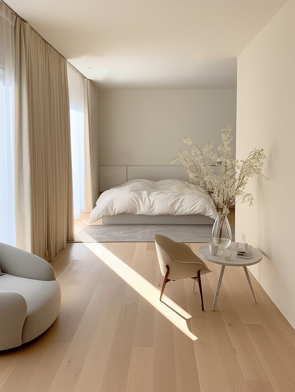 博主们也心动的极简卧室,住了才懂有多安逸  93极简主义的卧室,没有