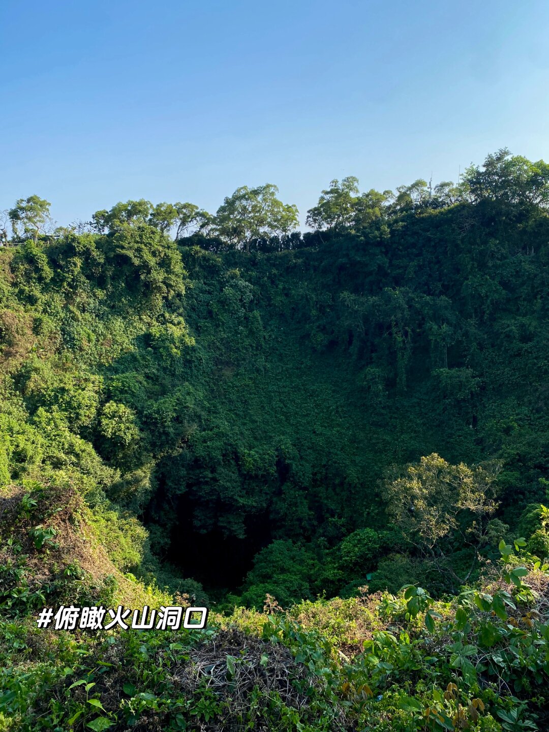 我选择了海口火山口公园,这里的火山地貌独特,仿佛是大自然的鬼斧神