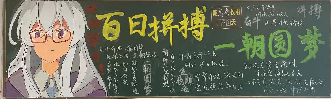 高三励志板报文字素材图片