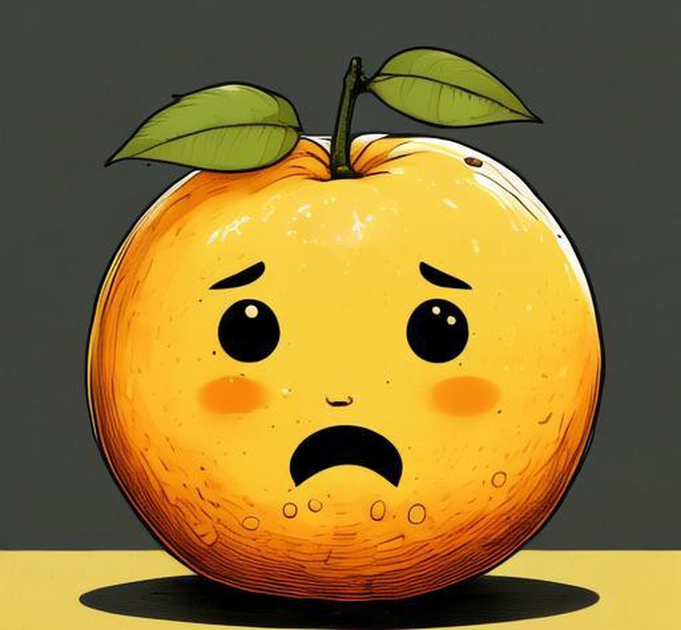 有趣表情:难过的橘子表情#有趣表情# #表情# #表情包
