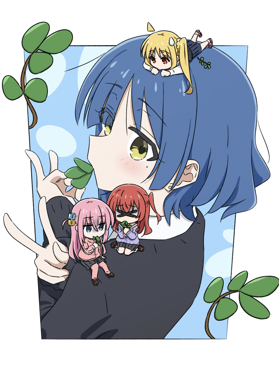 结束乐队成员绘图(图源:x(twi):oekaki_bibbi)#孤独摇滚# #动漫