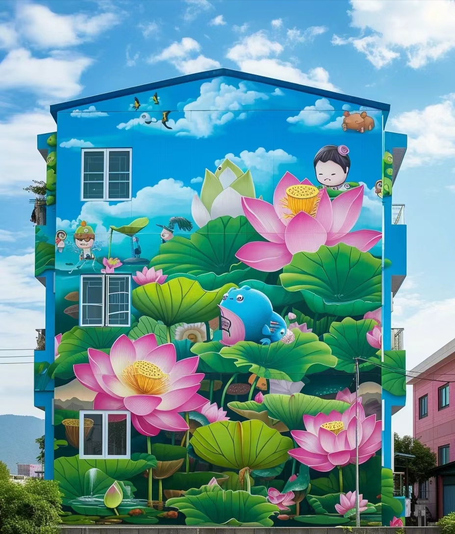 磁县墙体彩绘绘制3d彩绘墙绘就邯郸美丽乡村