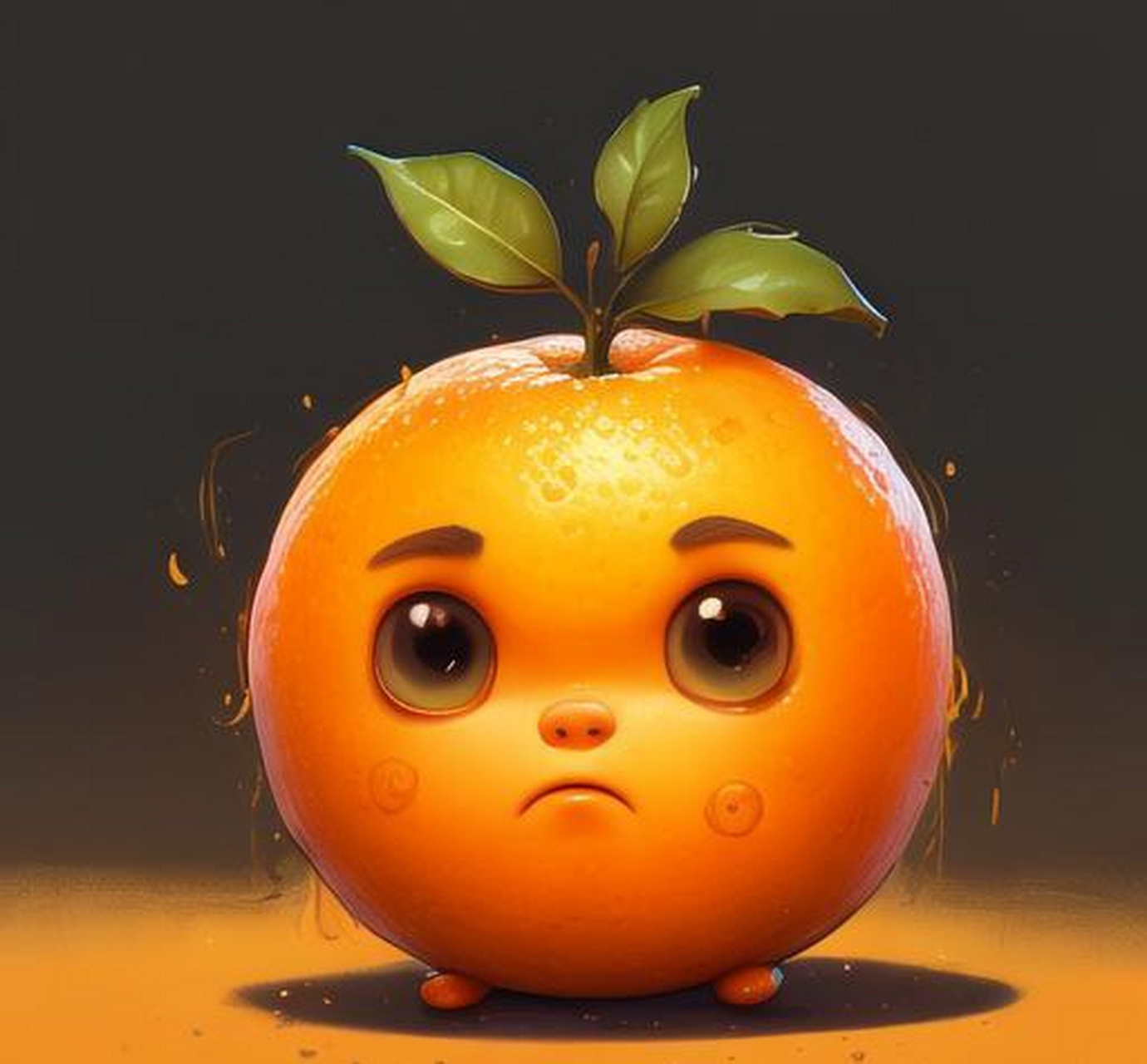 有趣表情:难过的橘子表情#有趣表情# #表情# #表情包