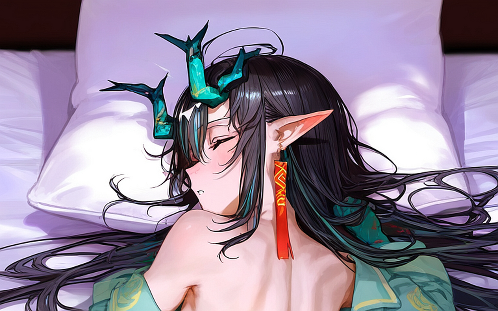 明日方舟# 熟睡中的可爱夕宝[温暖]