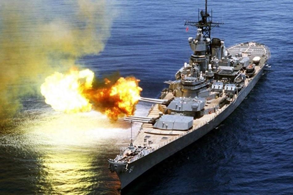 你所能见到的二战最强大武器美国衣阿华级战列舰密苏里号