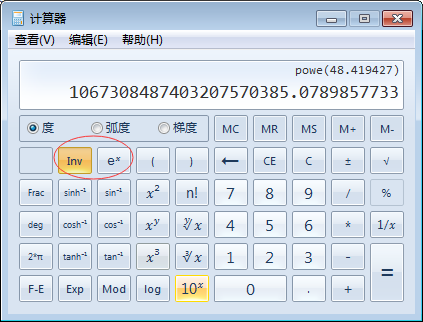 计算器度数转换成数字