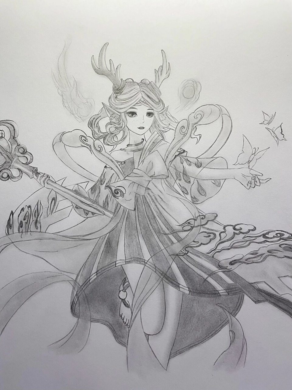 时间以来,我一直沉浸在绘画的世界里,努力勾勒着瑶瑶公主的每一个细节